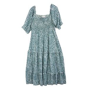 Fehrnvi Maxi Dress XL Off the Shoulder Floral Print Stretch Lined